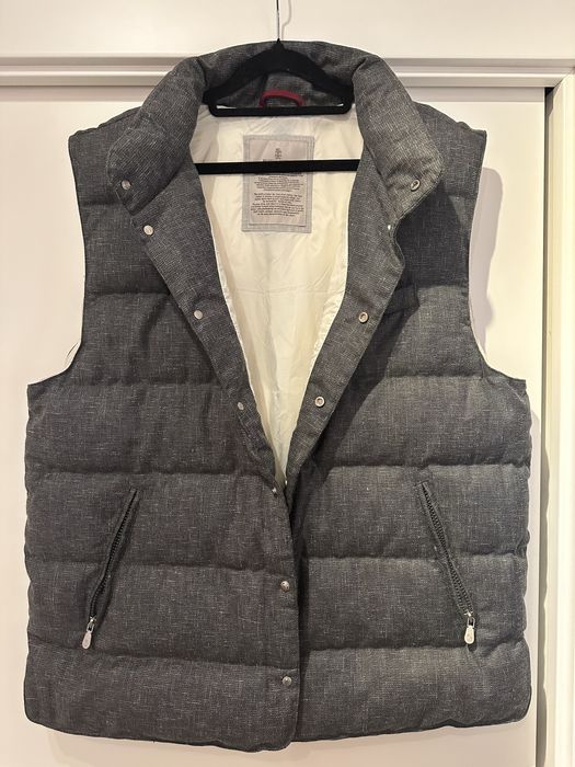 Bezrekawnik Brunello Cucinelli, gesi puch, rozm. XL (L-XL)
