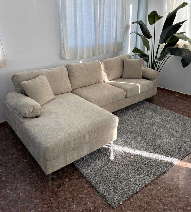 Sofá KAVE bege com Cheisslounge em promoção