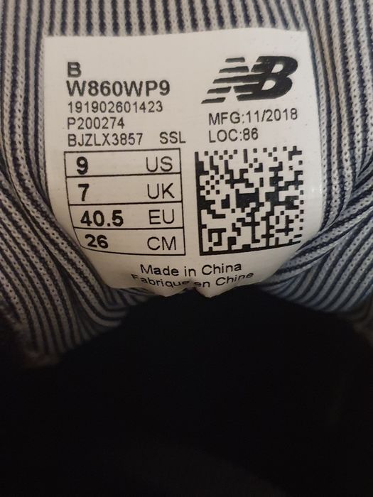 Кроссовки беговые New Balance 860 p. 40 стелька 26 см