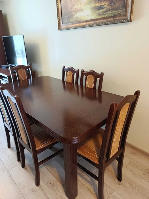 Komplet stół i 6 krzeseł drewniane Szymański Meble