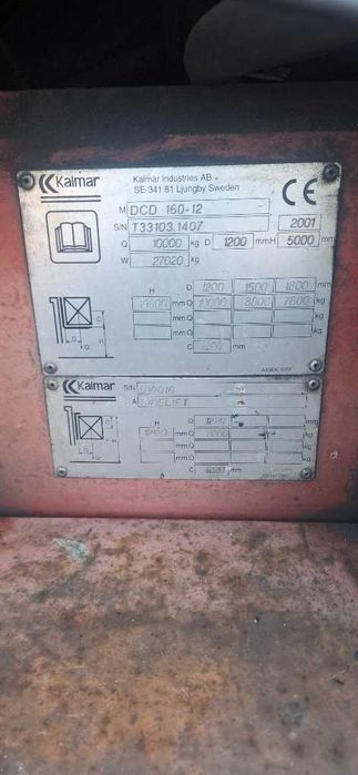 Kalmar szpreder DCD 160-12 do przeładunku pustych kontenerów
