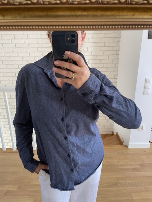 Koszula DKNY granatowa bawełniana