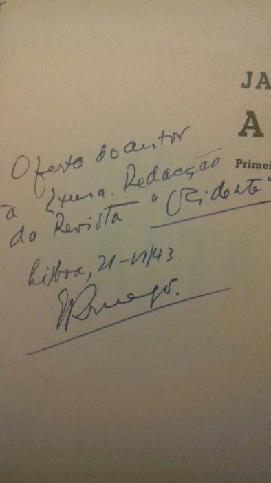 "Janela Alta" de Ernesto Alfredo Krueger, com dedicatória