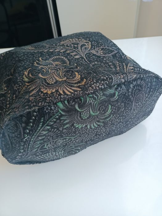 Torebka skórzana zamszowa