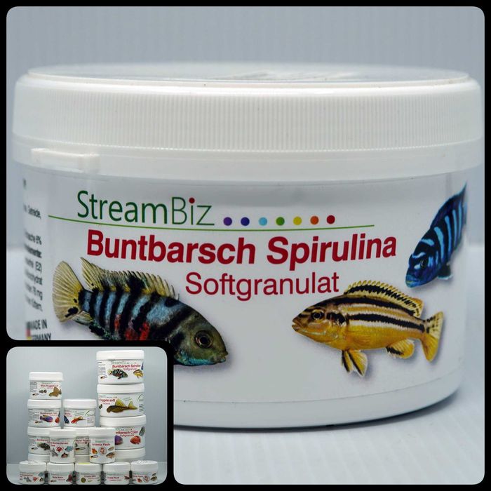 StreamBiz BUNTBARSCH SPIRULINA soft granulat 230g - AQUASZOP