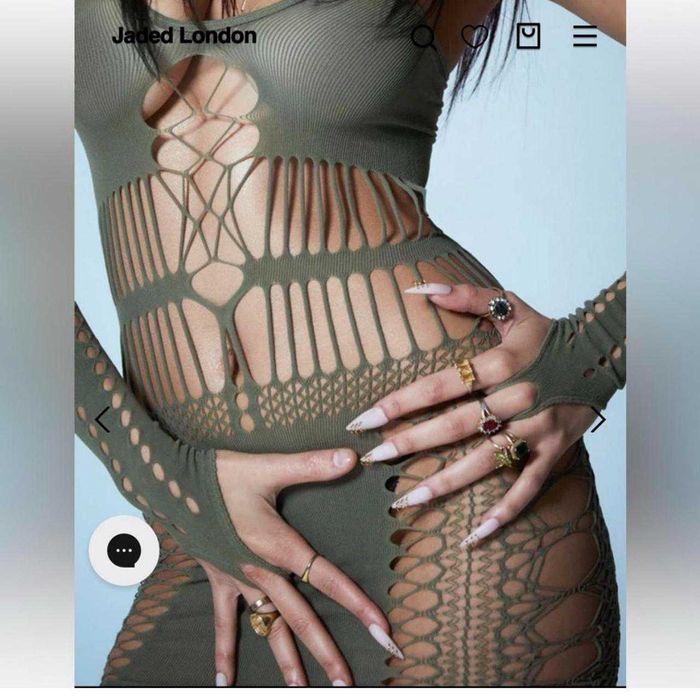 Green serpent dress from Jaded London