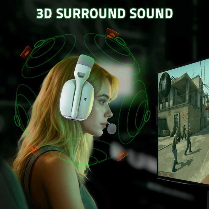 ‼️Attack Shark L80 PRO White игровые наушники с микрофоном‼️Гарантия‼️