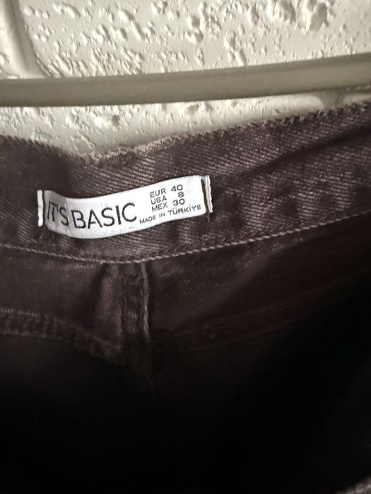 Джинси шоколадного кольору 40 розмір it’s basic