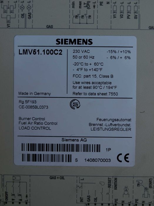 Weishaupt WFM 100 z regulatorem mocy nr. kat. 600321 - używany, gazowy