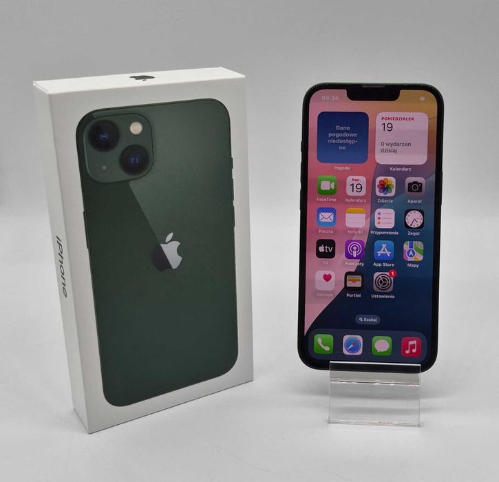 Apple iPhone 13 A2633 Komplet 256GB Kondycja 86% Kolor Zielony