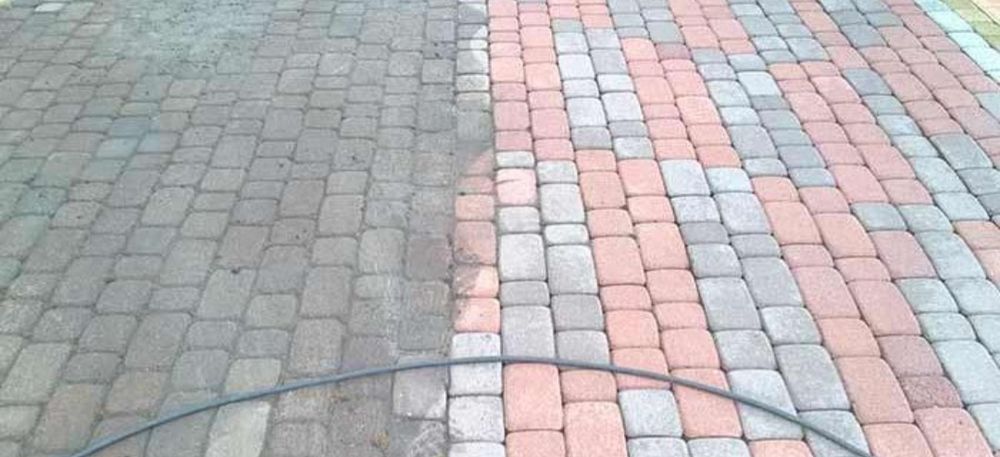 Mycie kostki brukowej, tarasów,