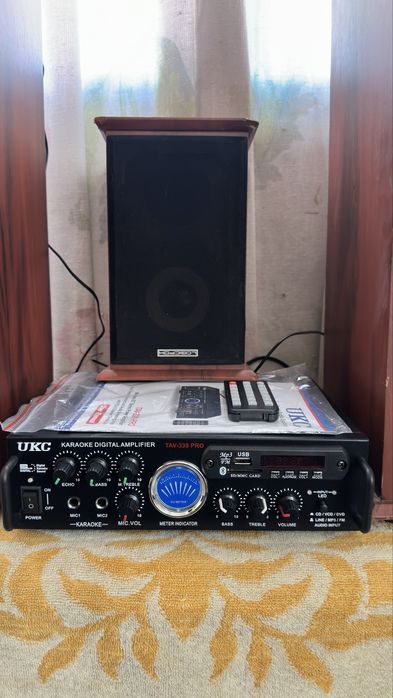 MP3 усилитель звука акустическая система комплект 4 колонки