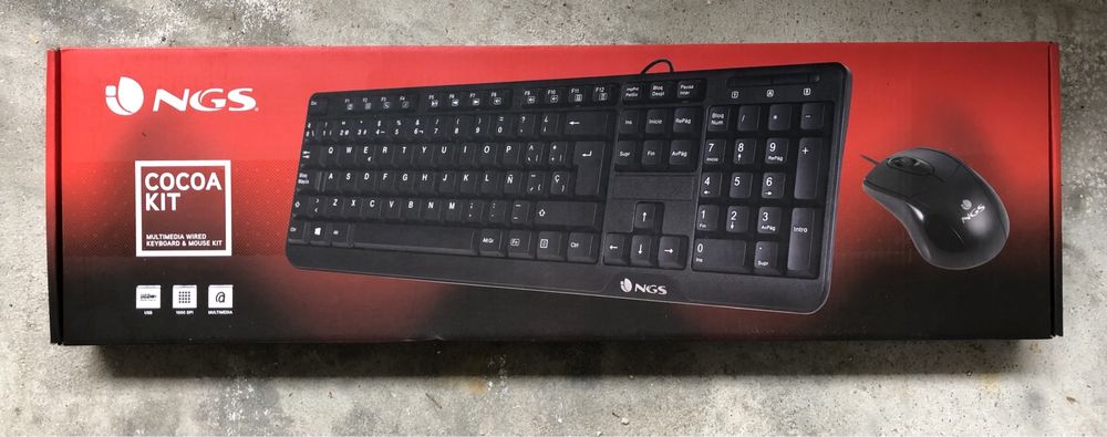 NGS Cocoa Kit Teclado Multimédia + Rato64552099757569120