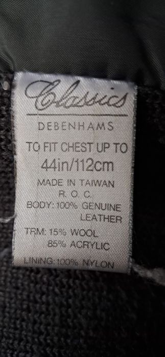 Męski blezer ze skóry firmy Classics Debenhams.