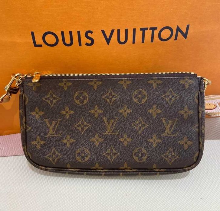 Bolsa de mahjong cinco em um para presbiopia LV com alça de ombro rosa