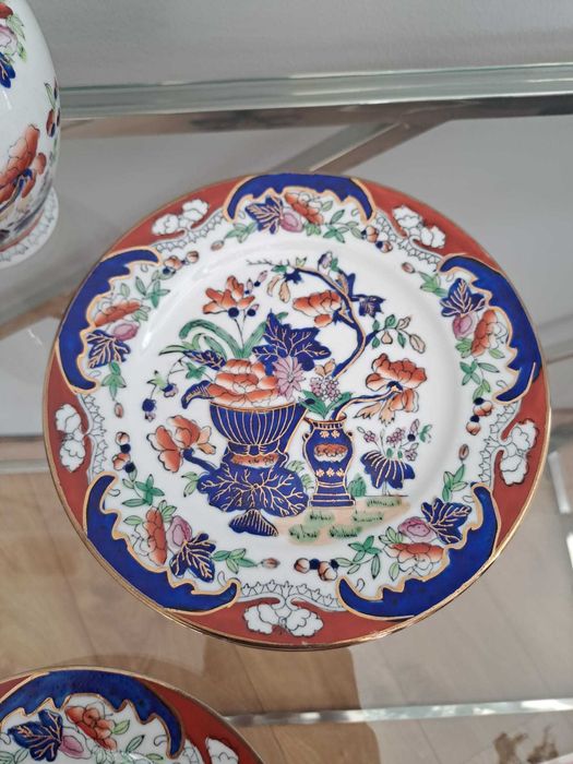 Conjunto de Louça de Porcelana Fina de Macau Estilo Imari (4 Peças)