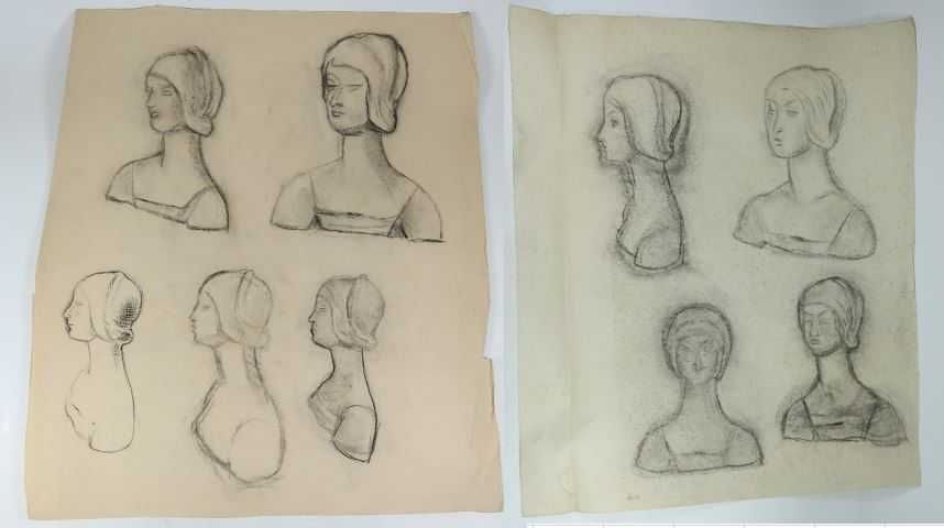 10 Desenhos Grandes provas para esculturas 1960s (Cabral ?)
