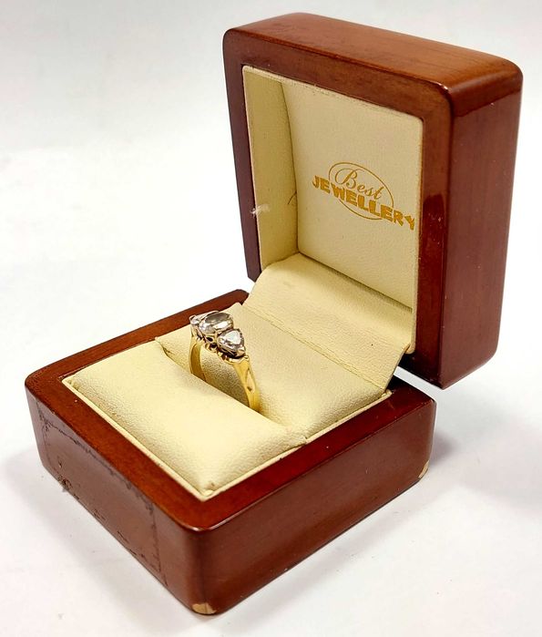 Złoty Pierścionek z Cyrkoniami P585 3,66G