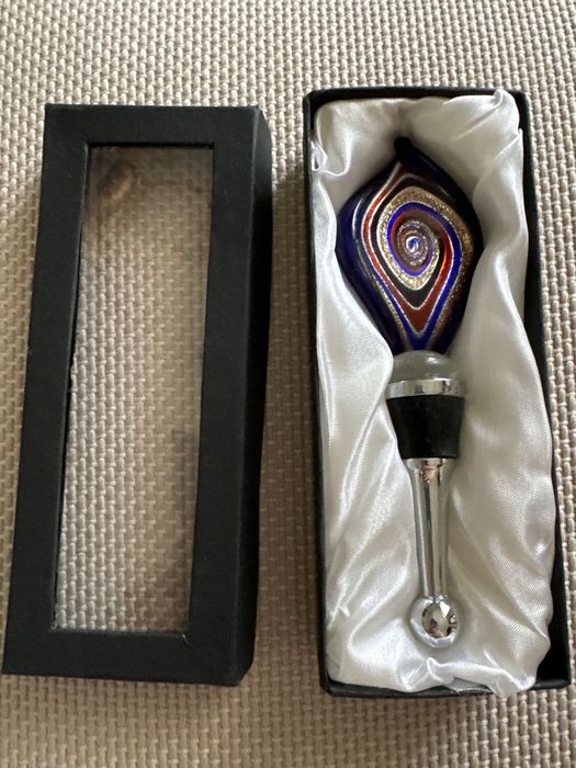 Корок для вина. Муранське шкло. В подарунковій упаковці.