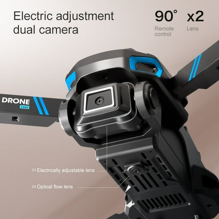 Drone  LU60 com câmaras duplas 4K, drone RC dobrável, brin