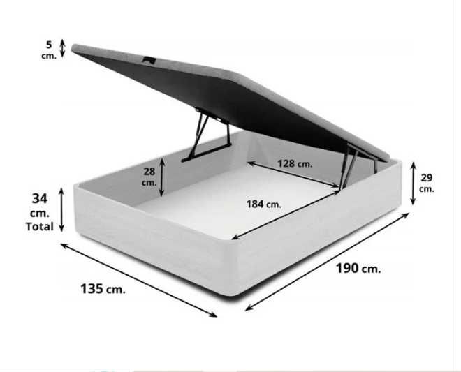 Novo Sommier de Casal 135x190cm Envio Gratis Pago na ato entrega