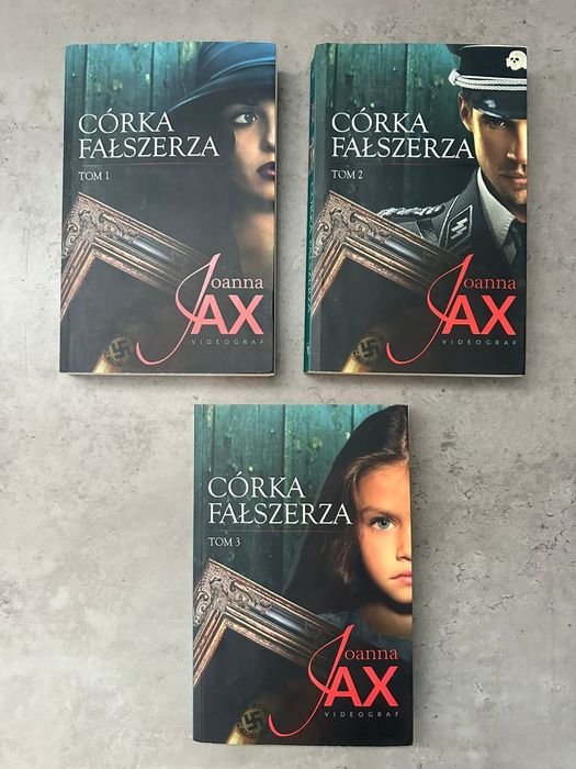 3 x książka Córka Fałszerza tom 1,2,3 Joanna Jax  Videograf