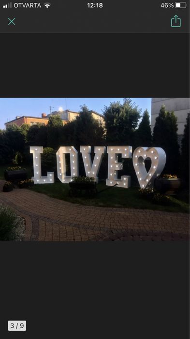 Napis dekoracyjny LOVE