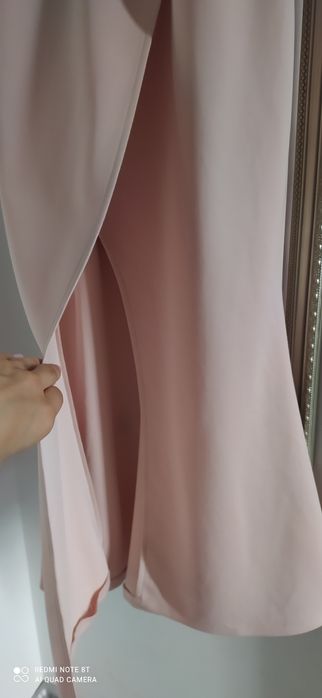 Piękna długa sukienka pudrowy róż Shein 36