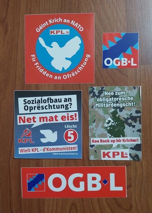 Autocolantes- Partido Comunista Luxemburgo
