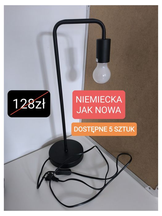 Lampa stołowa Trio Leuchten Diallo - czarna matowa, jak nowa + żarówka