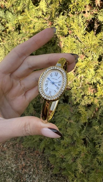 Годинник Cartier baignoire , burker золотий овальний
