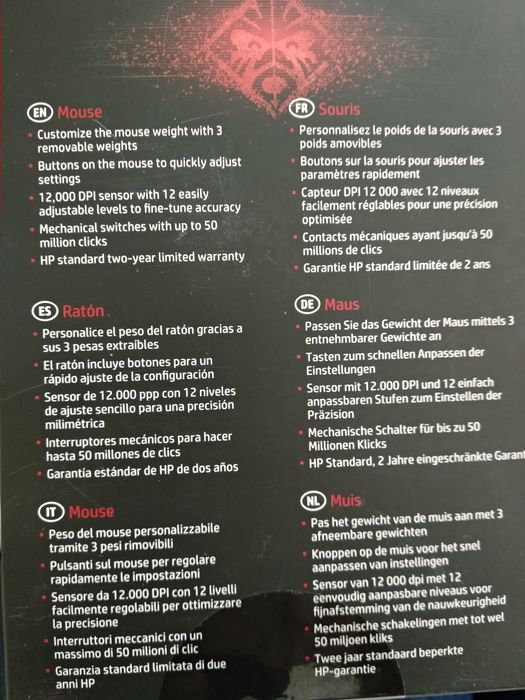 Rato Gaming Omen Hp 600