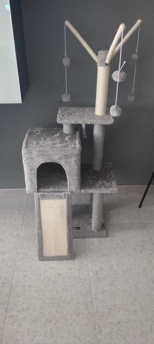 Drapak legowisko domek wysoki dla kota słupek do drapania NOWY 118 cm