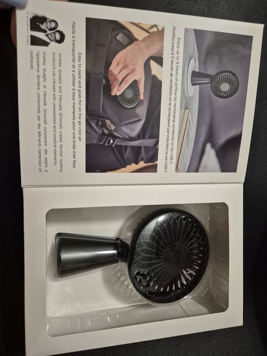Wentylator Lexon WINO Mini Fan Ładowanie Bezprzewodowe Qi USB-C