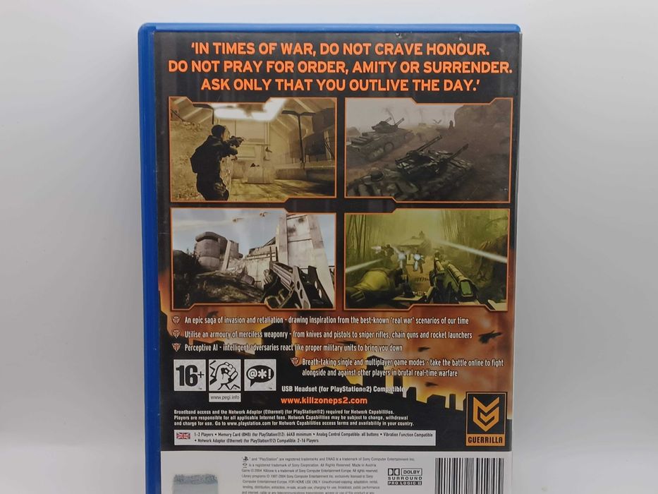 Gra PS2 Killzone Wersja pudełkowa