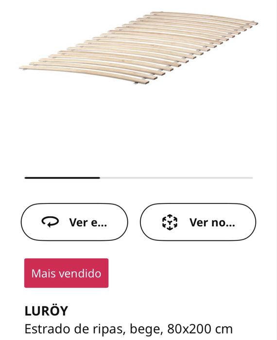 Cama Criança Minnen(extensivel cor branca)com estrado e colchão