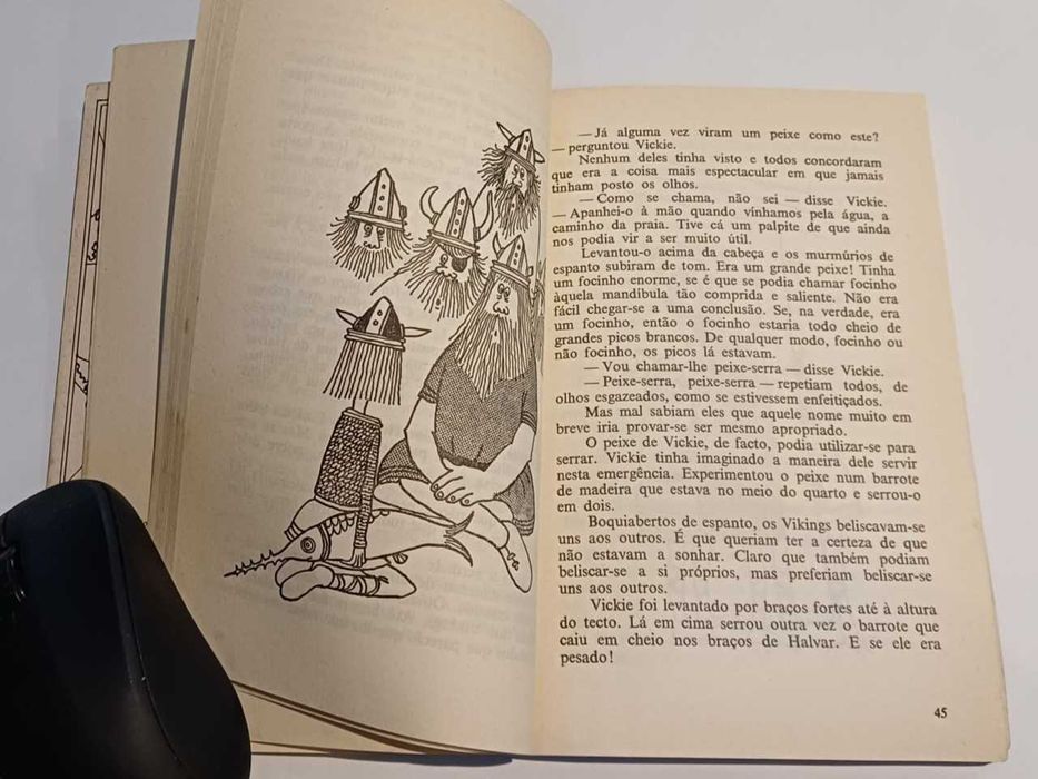 Livro juvenil "Vickie o Viking", Runer Jonsson, Básica Editora, 1975