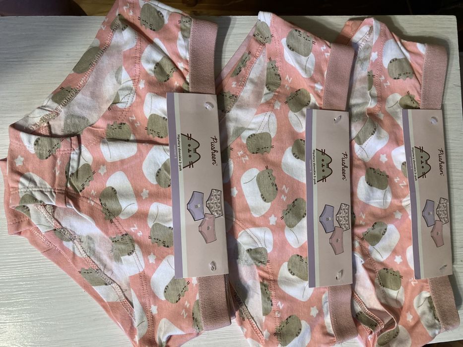 Majtki hipstery damskie , dziewczęce pusheen 3pak s