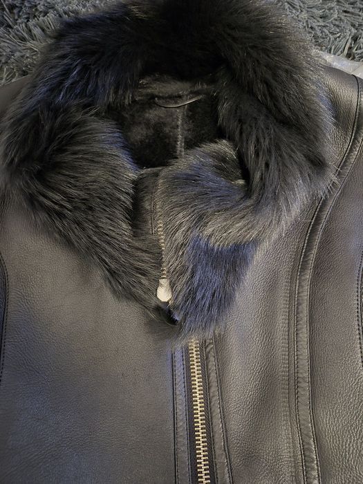 Кожаная дубленка