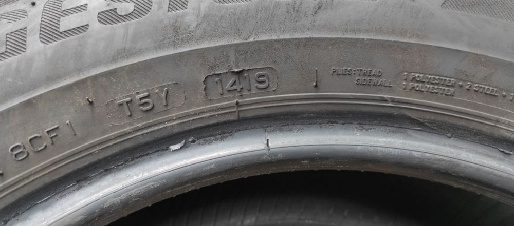 Opony letnie z 2019r 5mm 215/60/16 Bridgestone 2PN