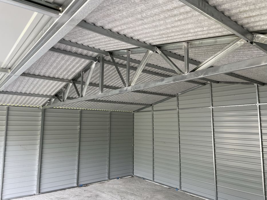 Producent. Garaż blaszany 6x5.8 złoty dąb