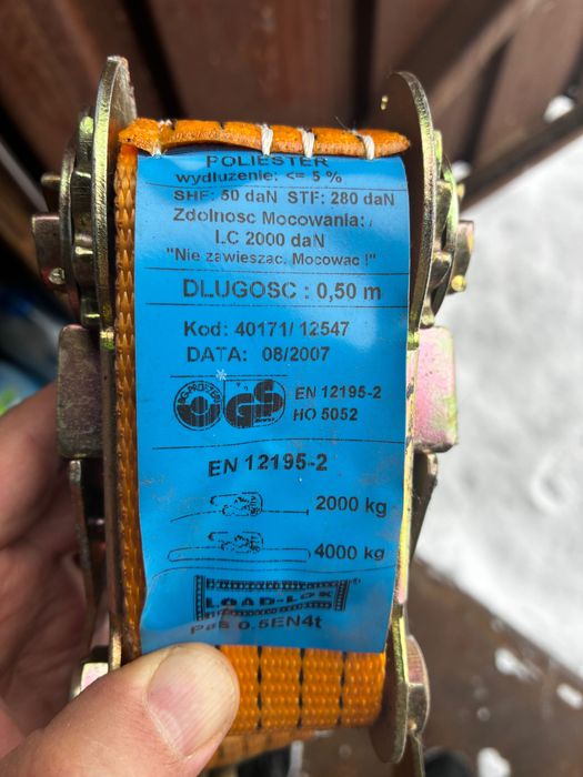 Стяжные ремни для крепления грузов 12м