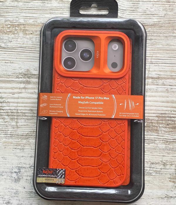 Оригінальні чохли Kajsa Snake Magnetic для iPhone 17 Pro, 17 Pro Max
