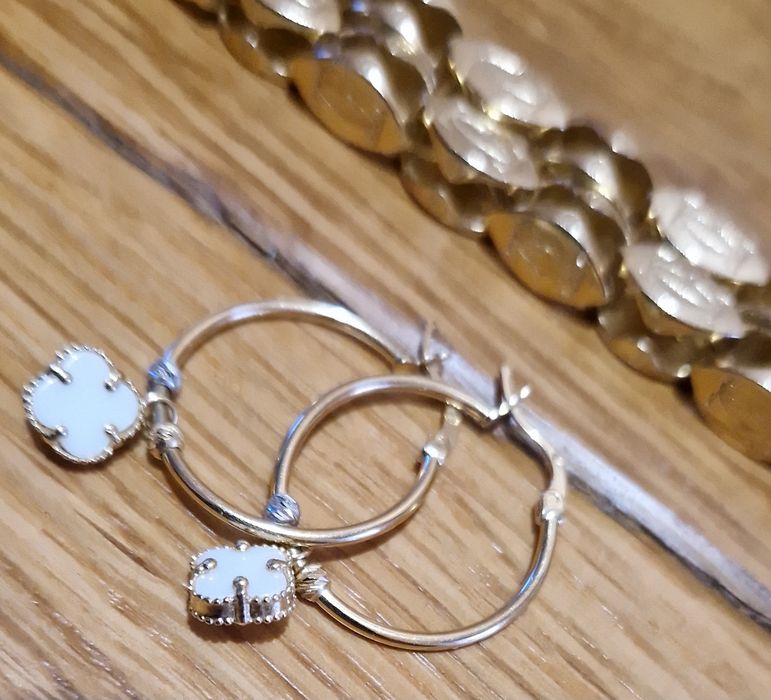 ZŁOTE DAMSKIE kolczyki Van Cleef 14k. 585pr.
