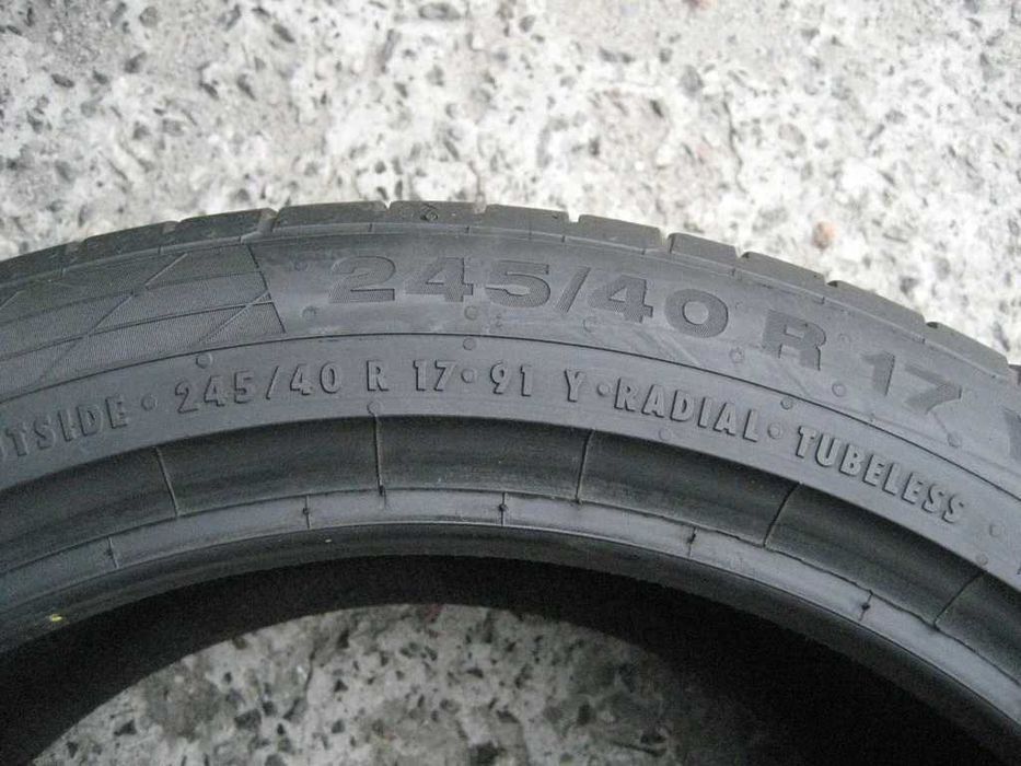 245/40R17 91Y Continental SportContact5 літо 2штуки шини б/у
