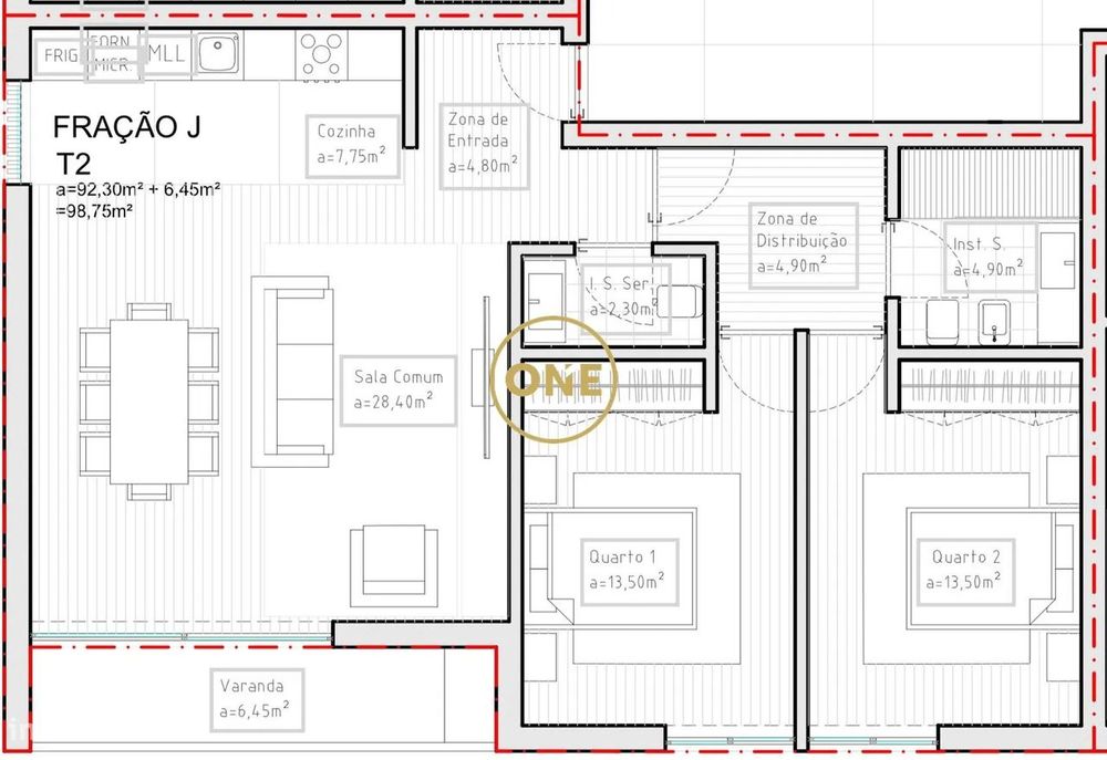 Apartamento T2 - Brufe, Vila Nova de Famalicão