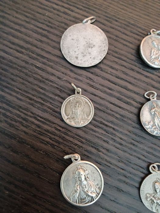 Medalhas maioria em prata religiosas e