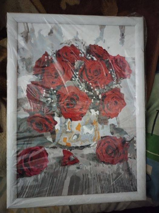 Картина Бордові троянди