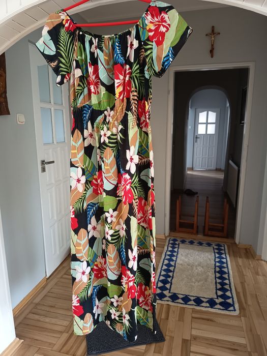 Dluga kolorowa sukienka L-XXL