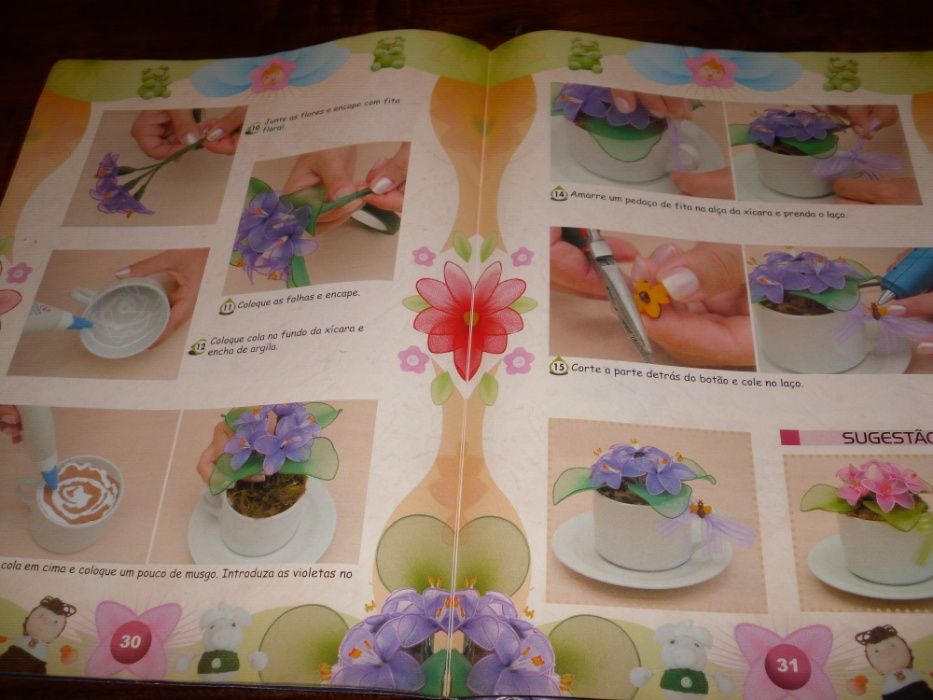 Revista e material da técnica meia de seda